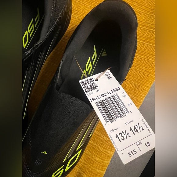 Adidas F50 Black and Neon Green Soccer Cleats main image 11